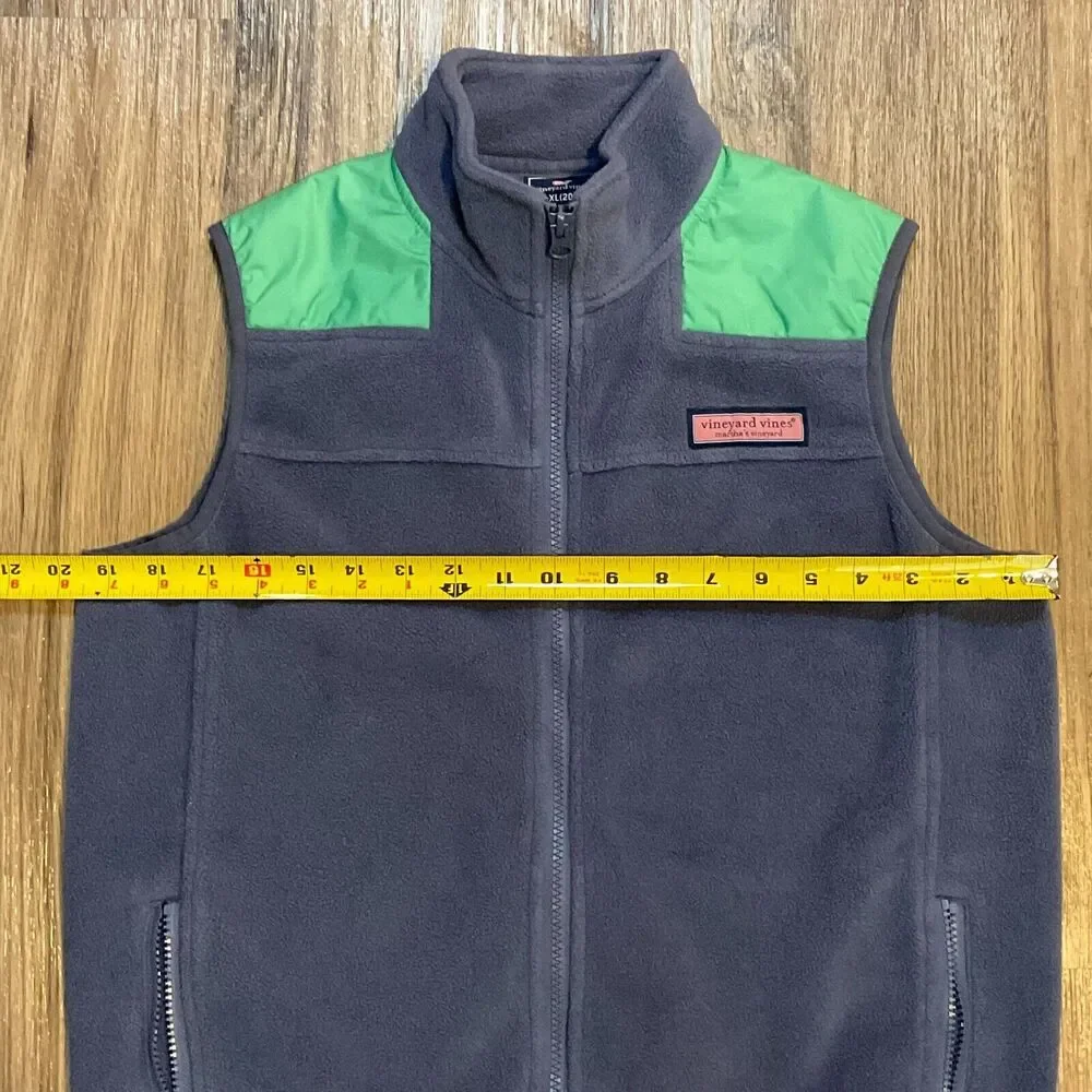 Vineyard Vines Fleece Vest Slate Blue Green Size XL 20 Kids‎ Boys Jacket Outdoor